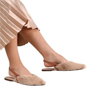🆕 Seychelles Fur Slingback Sandal Flats